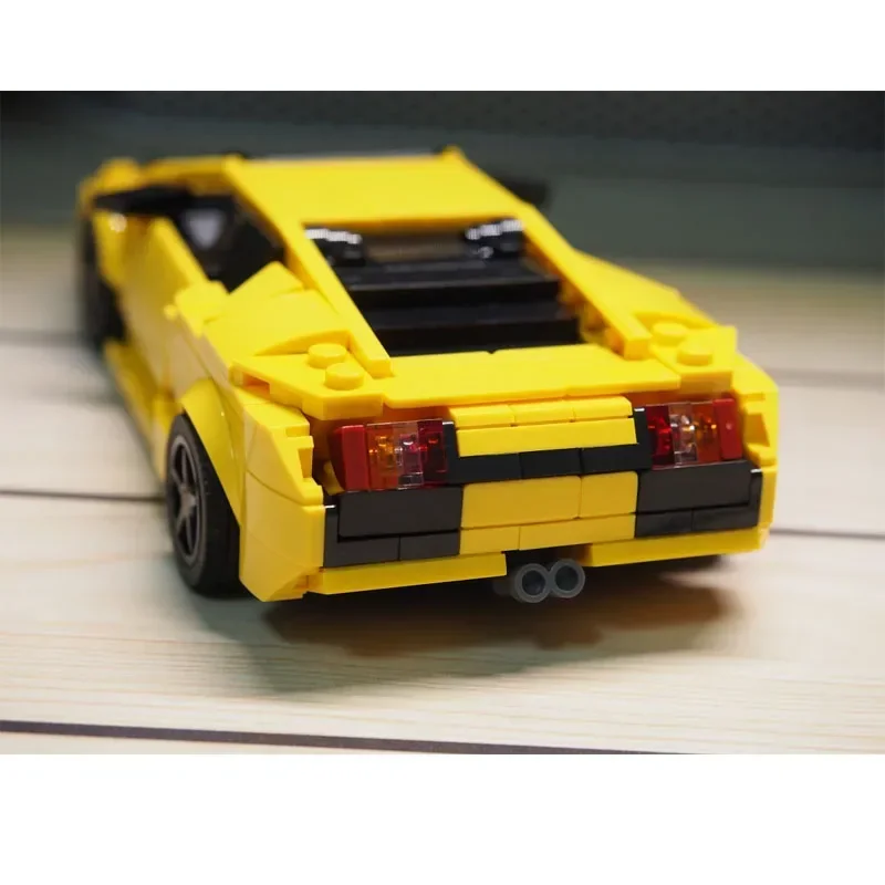 Nowy MOC-69975 Speed ​​Champion-LPi 800-4 samochód sportowy wyścigi zabawki Model klocków budowlanych 449 sztuk prezent urodzinowy DIY prezent na boże narodzenie