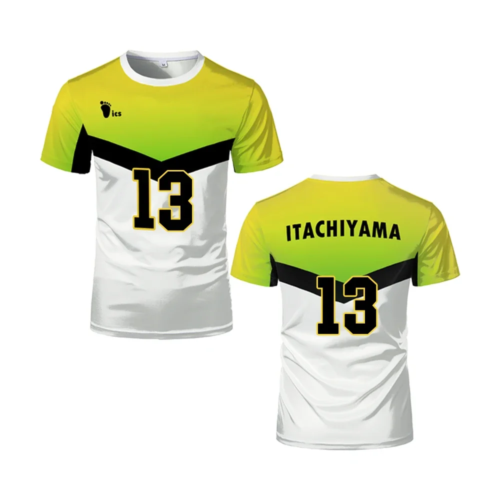 

Japanese Anime Sea Ball Jersey Itachiyama Research Institute Sakusa Fan Cosplay Top Gym Oversized Men's and Women's T-shirts