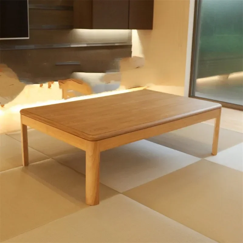 Japanese Style Warm Foot Heating Table Rectangular 120cm Home Furniture Modern Wooden Living Room Floor Coffee Table