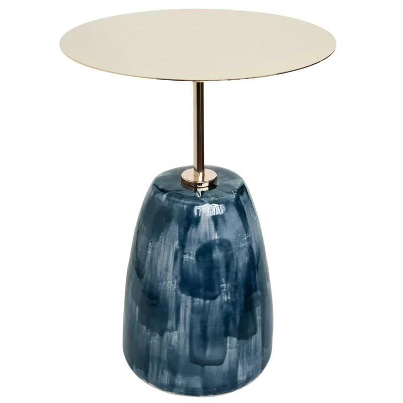 S New Classical Painted Corner Table Hong Kong Style Living Room Small Round Side Table