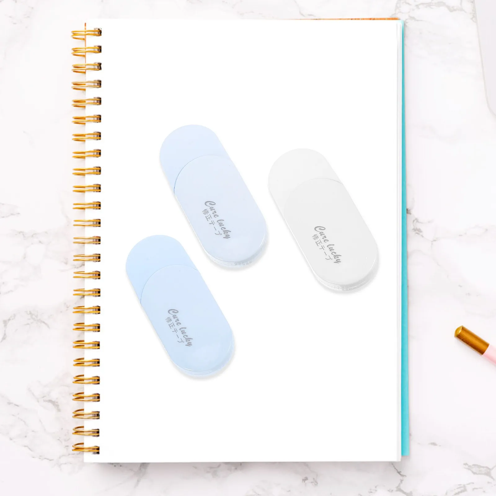 1Set Correction Tape Student Stationery White Correction Tape Break-Resistant Smooth Use Home Office School Pens Pencils