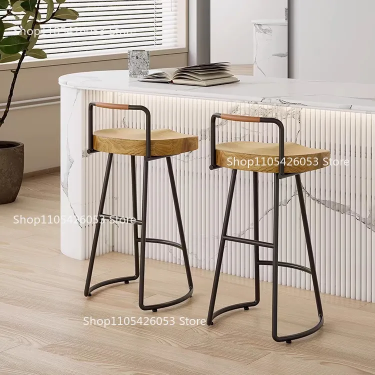 American retro bar chairs, high legged chairs, clean bar high-end dining chairs, balcony bar chairs, coffee and milk tea shop