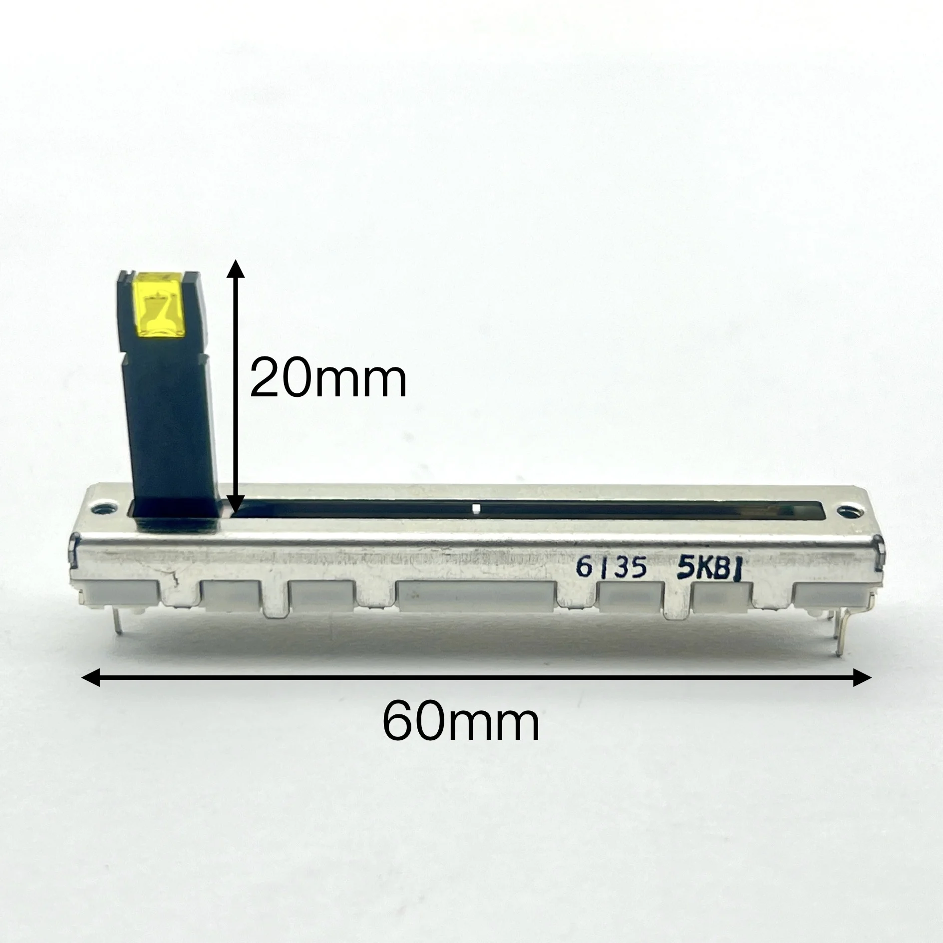 1 pcs 60mm Straight Slide Potentiometer B5K with Midpoint Knob Length 20mm