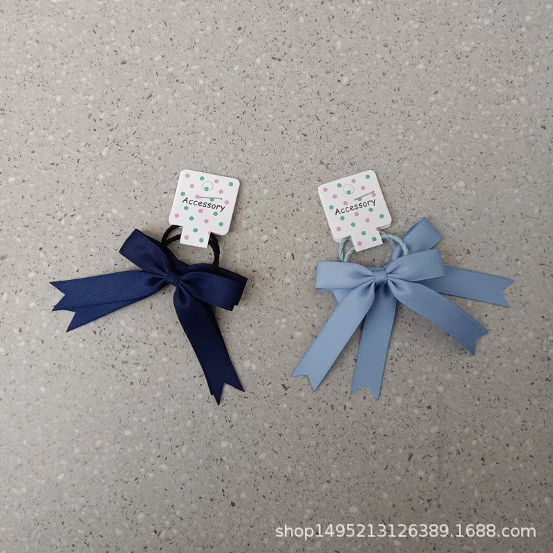 fascia-per-capelli-sweet-baby-blu-navy-e-azzurro-con-fiocco-elastico-per-capelli-per-bambina-accessorio-per-capelli