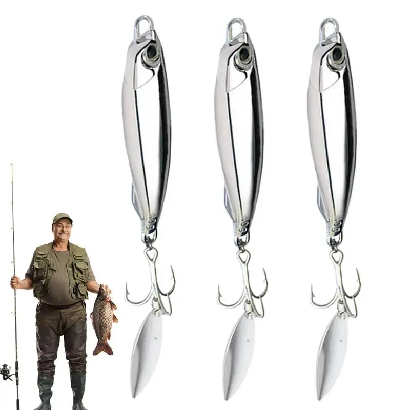 Spoon Lures Hard Fishing Lures Treble Hook Fishing Spinners Plate Lure Electroplated Swiveling Fishing Spoon Bait For Freshwater