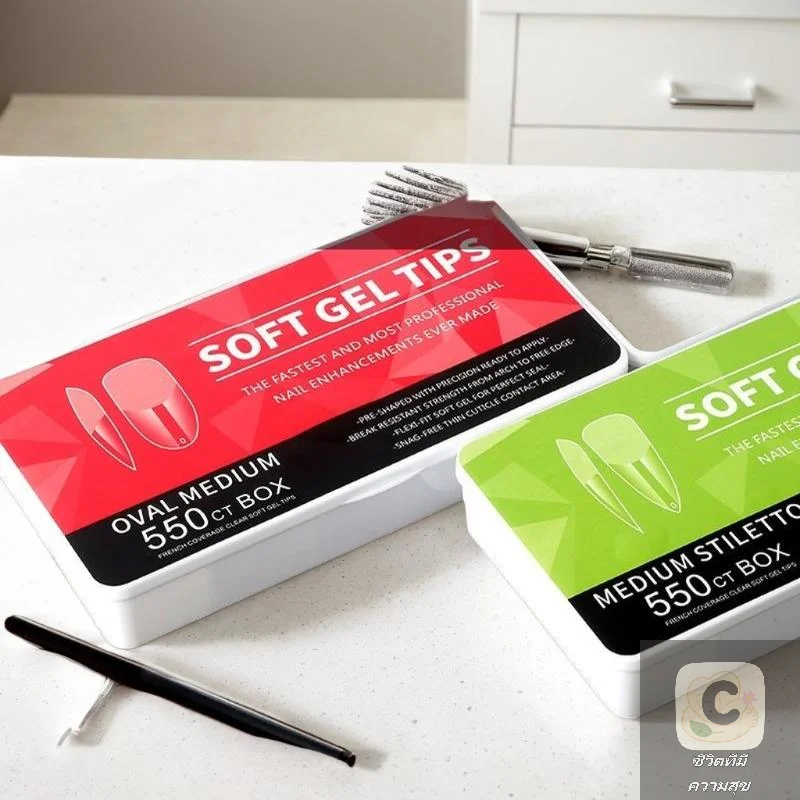 550 stks Zachte Gel Nail Tips Medium Korte Amandel Doodskist Volledige Dekking Matte Uitbreiding Gereedschap Acryl Druk Op Nagel DIY manicure Decor