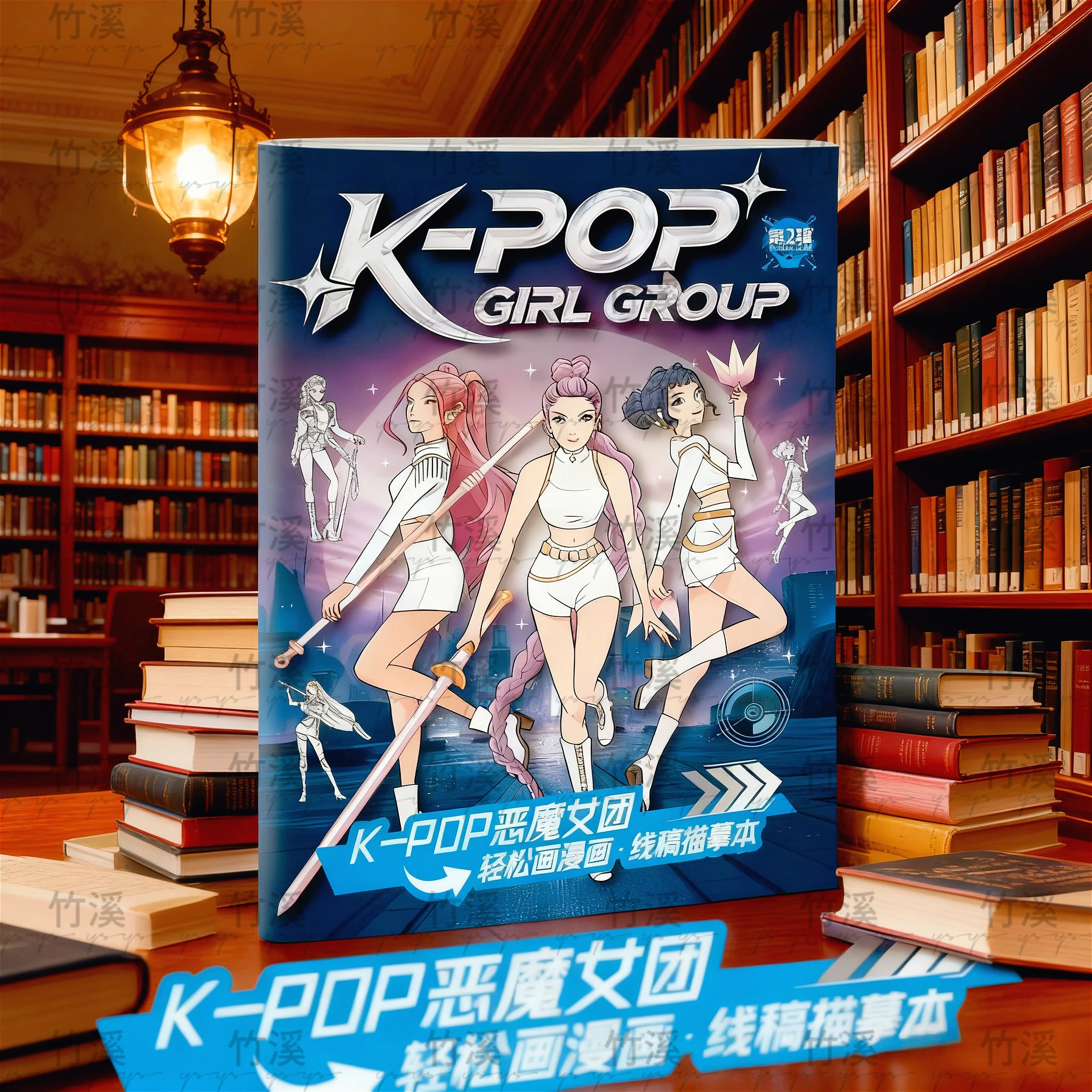 كتاب تلوين صيادات شيطان Kpop: رسومات خطية لطيفة لرومي، ميرا، زوي | شخصية الرسوم المتحركة لتخفيف التوتر للبالغين #2