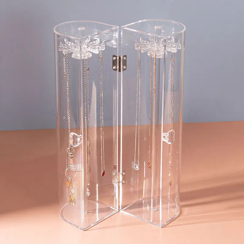 Acrylic Jewelry Box Organizer for Women Bracelet Earrings Jewelry Boxes Storage Necklace Transparent Display Stand Accessories