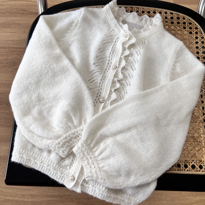 2-8years Winter New French Children Wool Sweater Baby Turtleneck  Kids Clothes Girls  Girls Sweater Winter Baby Girl Clothes image 4