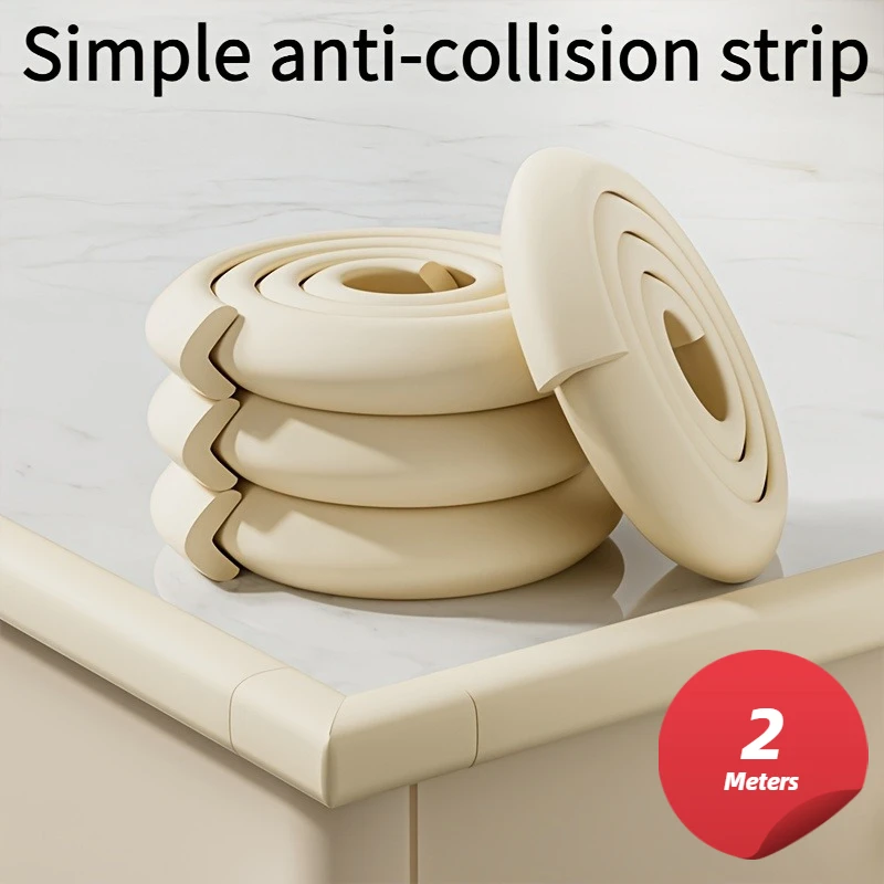 Bande de protection d'angle de table en caoutchouc de 2M, anti-collision efficace et résistante aux rayures, équipement de protection pour meubles