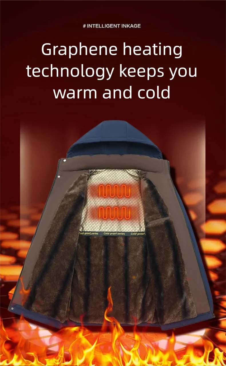 معاطف الشتاء ملابس الآباء عارضة الرجال سترات الرجال معطف رشاقته مقنعين للماء أبلى الدافئة متوسطة طويلة سترة معطف #6