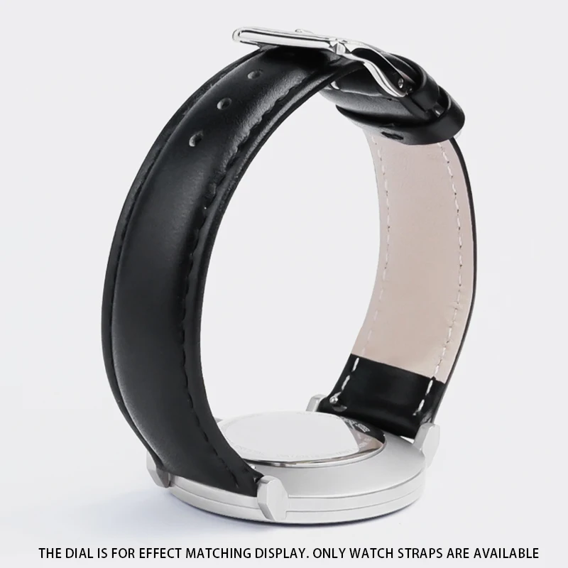 جلد العجل حزام الساعات مادة لينة حزام (استيك) ساعة شريط للرسغ 18 مللي متر 19 مللي متر 20 مللي متر 21 مللي متر 22 مللي متر 24 مللي متر مع مشبك الفولاذ المقاوم للصدأ