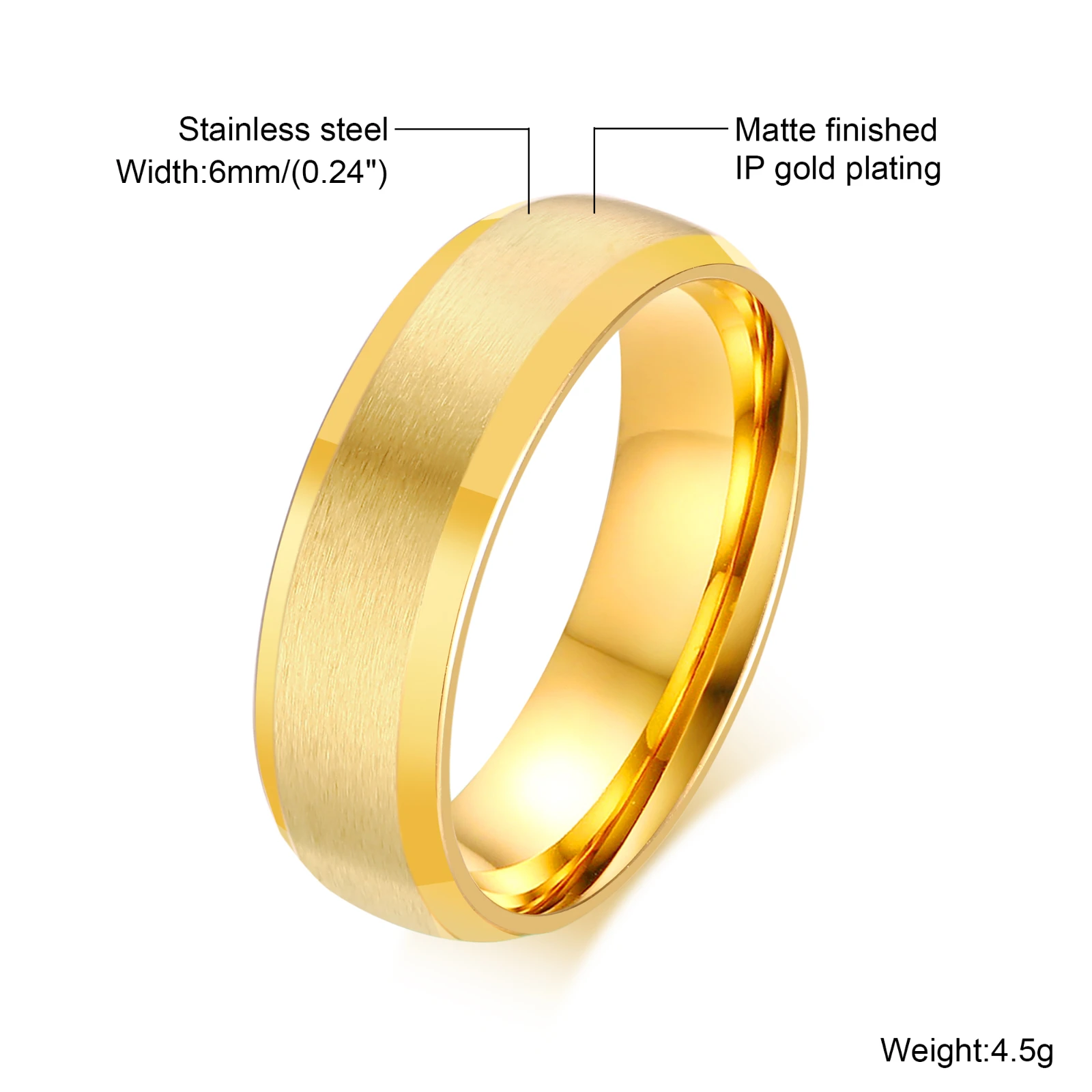 Stilvoller Edelstahl Herren ring, 2mm 6mm 8mm Ehering für Männer Komfort passen uns Größe, Liebe Versprechen Ringe für ihn