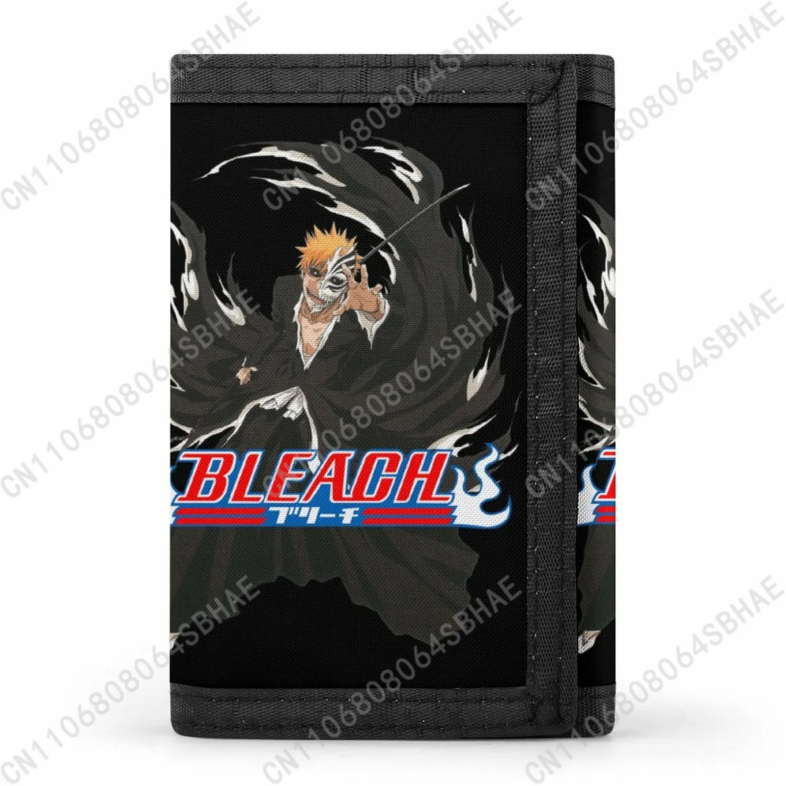 

BLEACH Trendy Tri Fold Wallet Teenage Girls Boys Slim 3 Fold Card Personalized Pattern Purse for School Daily Use