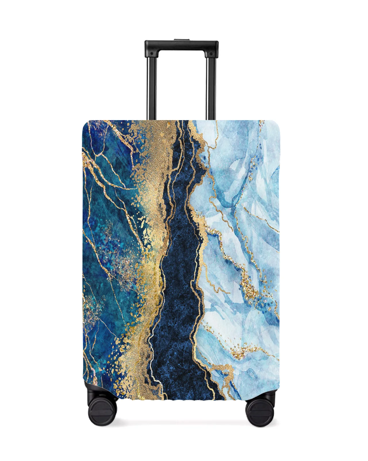 

Abstract Blue Marble Luggage Cover Stretch Suitcase Protector Baggage Dust Case Cover for 18-32 Inch Travel Suitcase Case