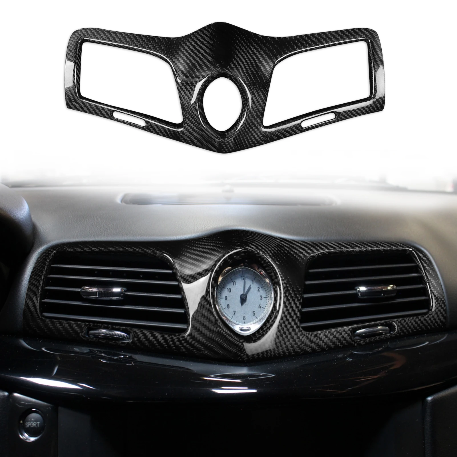 

Real carbon fiber Car Interior clock dashboard sticker for Maserati GT 07-18