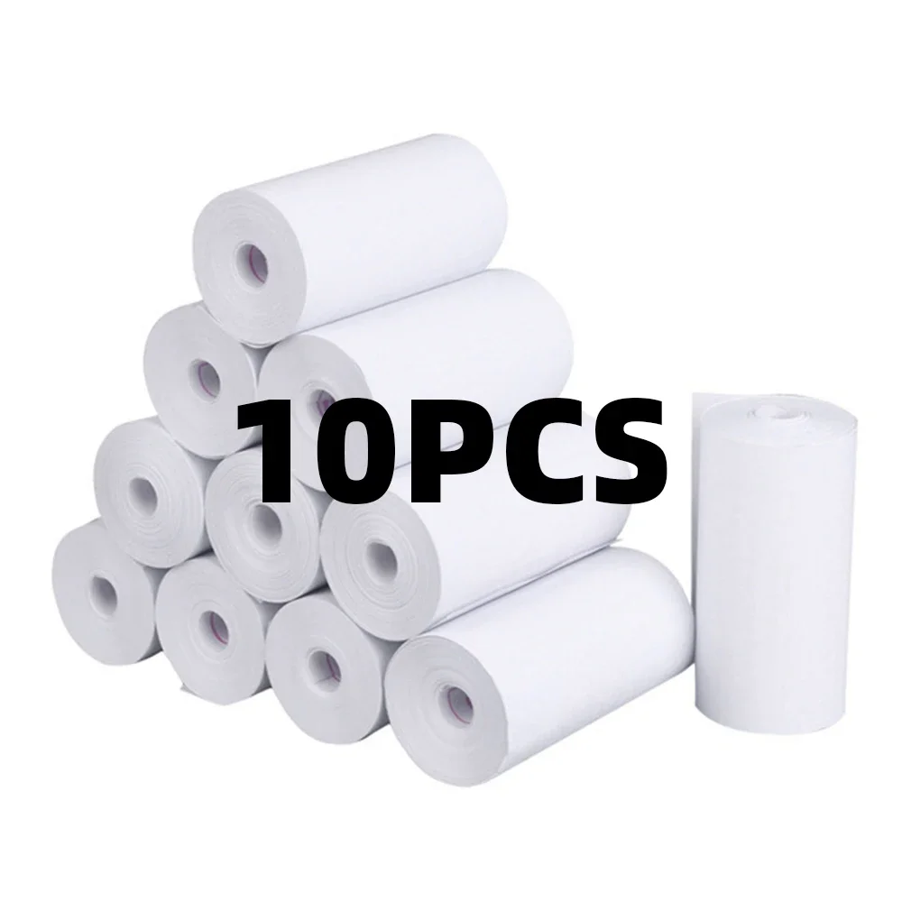 Papel térmico blanco para cámara de niños, pulpa de madera, impresión instantánea, papel de impresión, piezas de accesorios de repuesto, 10 rollos