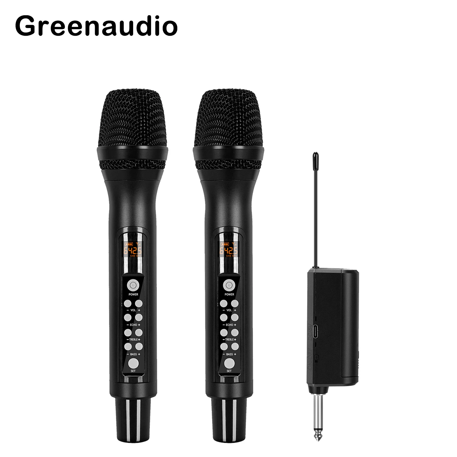 

GAW-015B New UHF Karaoke Wireless Microphone Frequency Adjustable Reverb High And Low Tone Adjustment Universal Mic