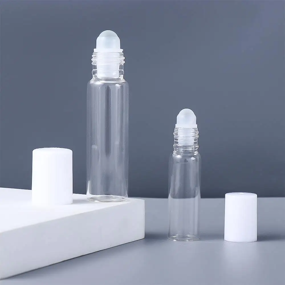 Cosmetic With Glass Ball Oil Vial With Roll On Rollerball Bottle Empty Clear Bottles Refillable Container Glass Roller Bottles