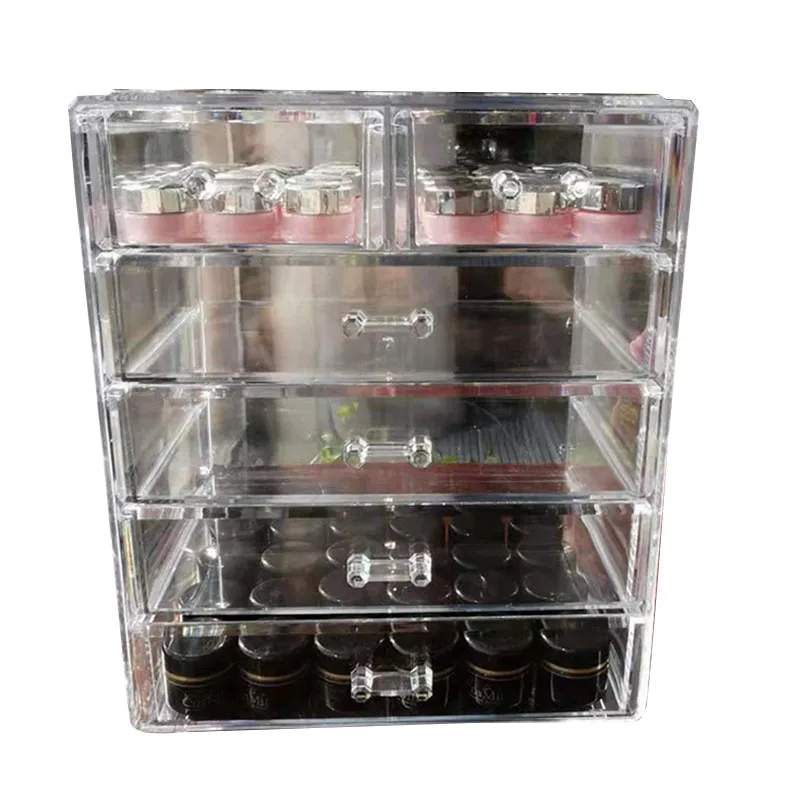 Nail jewelry box nail polish glue Japan plastic phototherapy glue storage box acrylic transparent drawer storage box