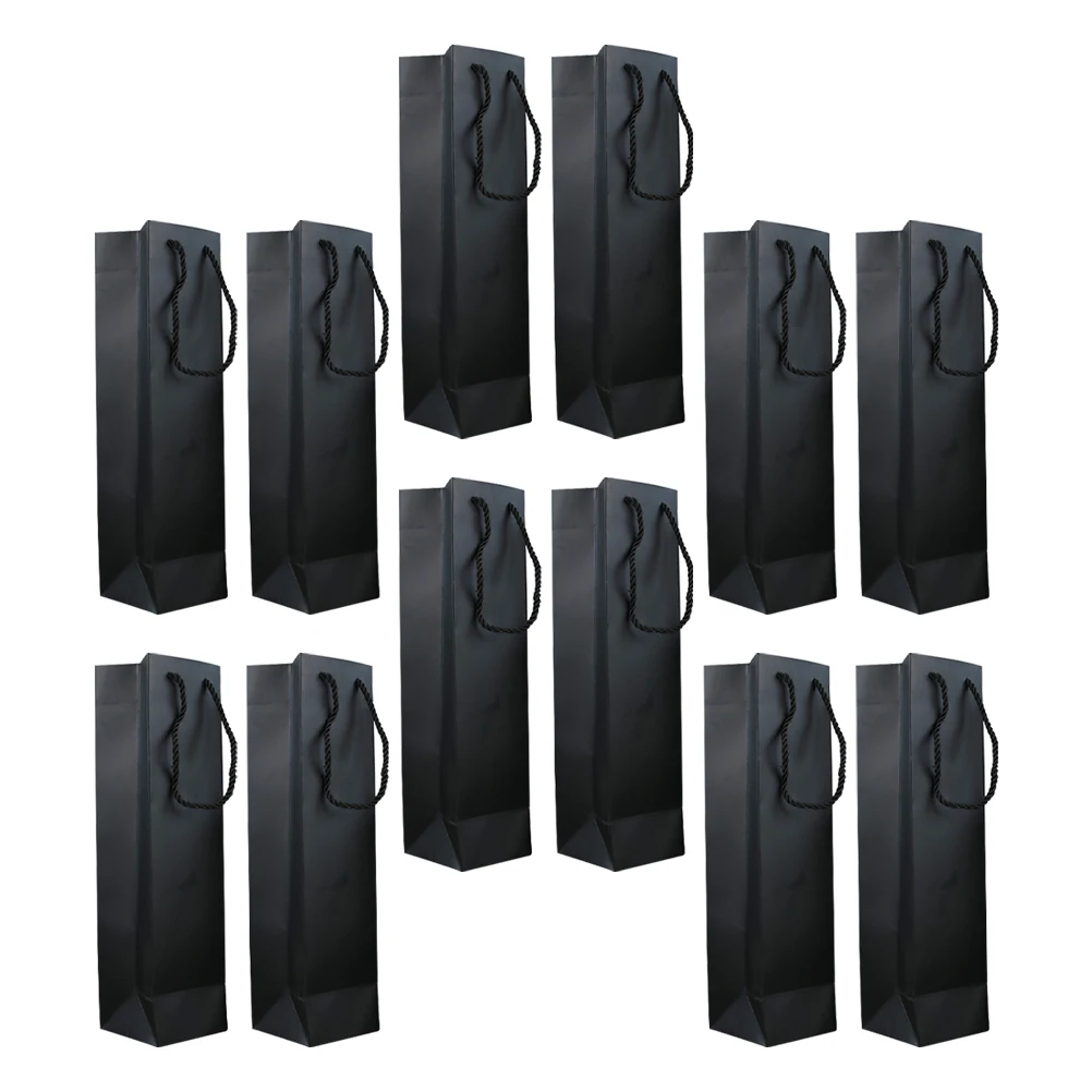 

12 Pcs Tote Bags Bottle Decoration Small Packaging Gift Reusable Practical Christmas Birthday Party Carrier Pouches