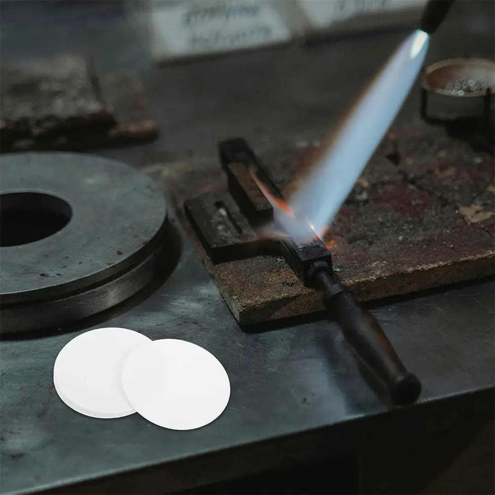 10Pcs Round Ceramic Fiber Insulation Paper High Temperature Resistant Fireproof Sheet for DIY Glass Fusing Pottery Mini Kiln Use
