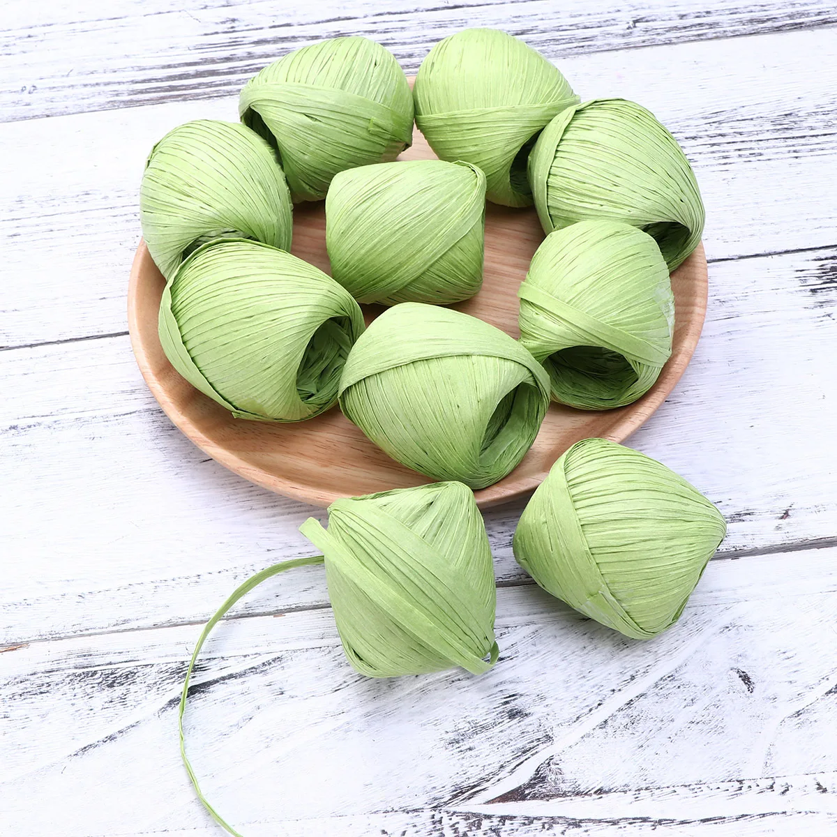 

10pcs Natural Raffia Straw Rope Durable Craft Cord For Diy Home Decor Gift Packaging Christmas Tree Decoration Twine String Diy