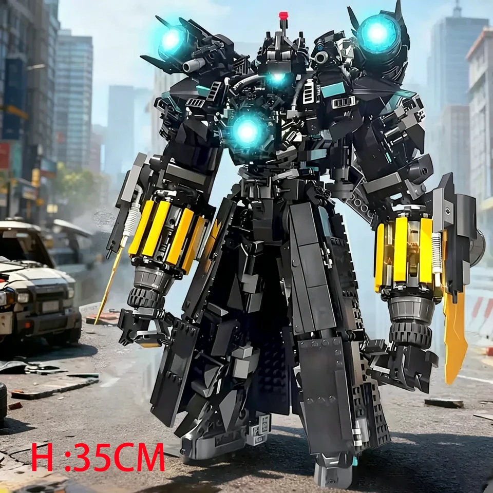 Skibidi Toileted Gigante Titan Boss Speakeman Cameraman Blocos de