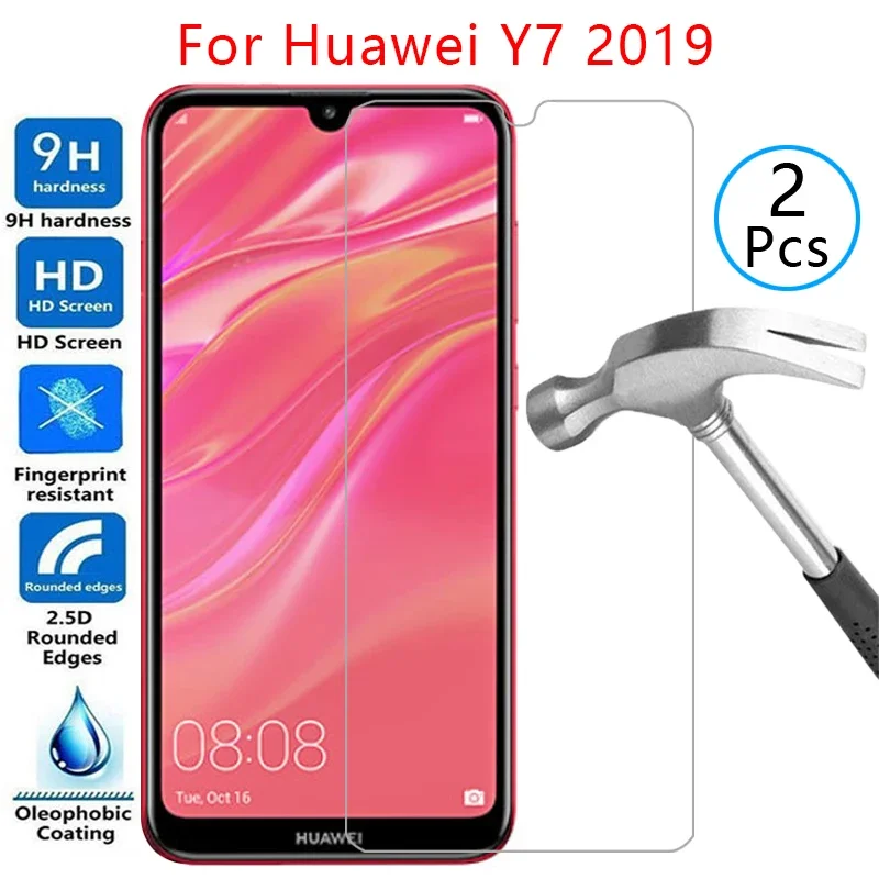 

tempered glass screen protector for huawei y7 pro prime 2019 case cover on y 7 7y y7pro y7prime y72019 protective phone coque 9h