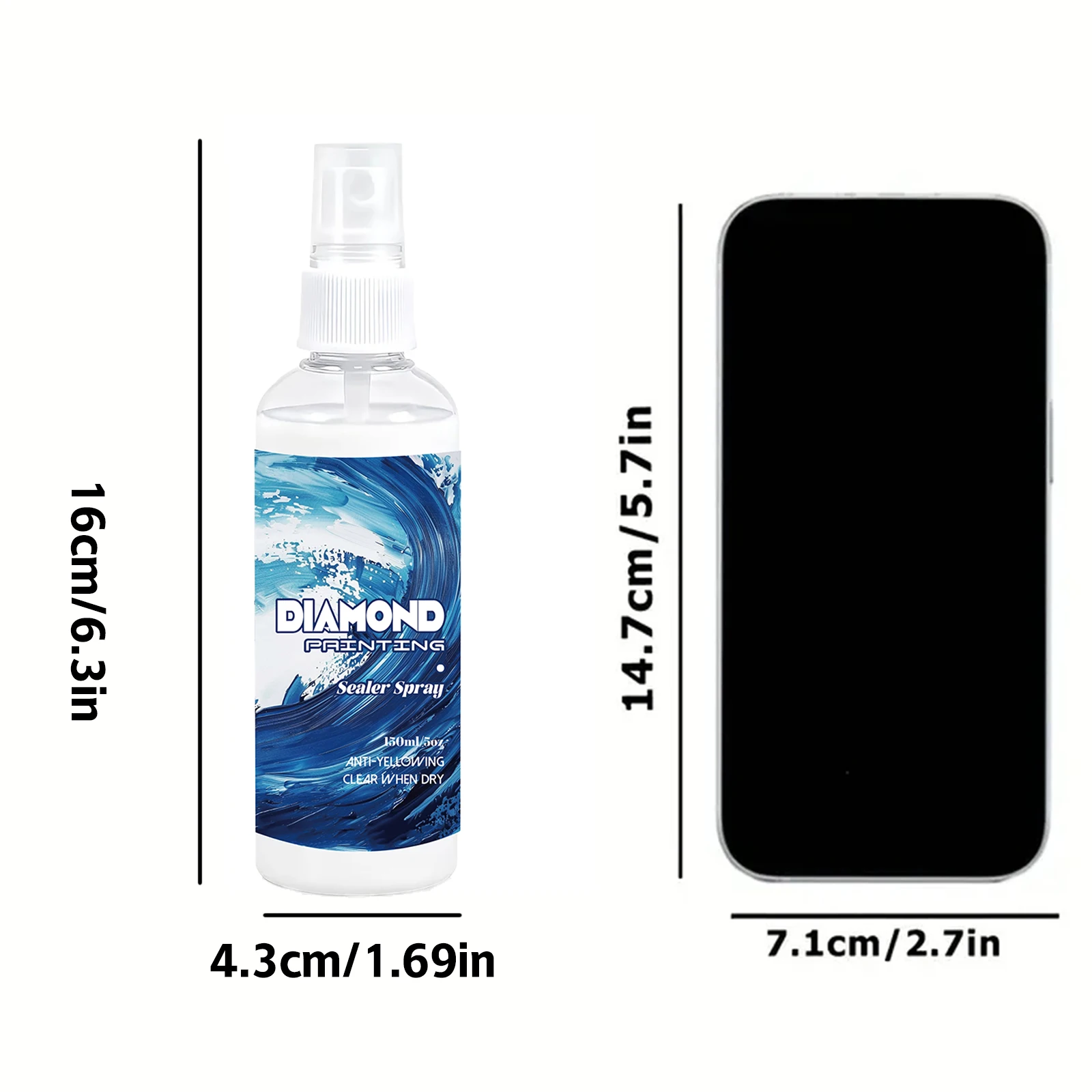 150ml Diamond Painting Sealant Spray Craft Art And Craft  Adhesive Glue Quick Dry Clear Diamond Artwork Fixing Protective Spray