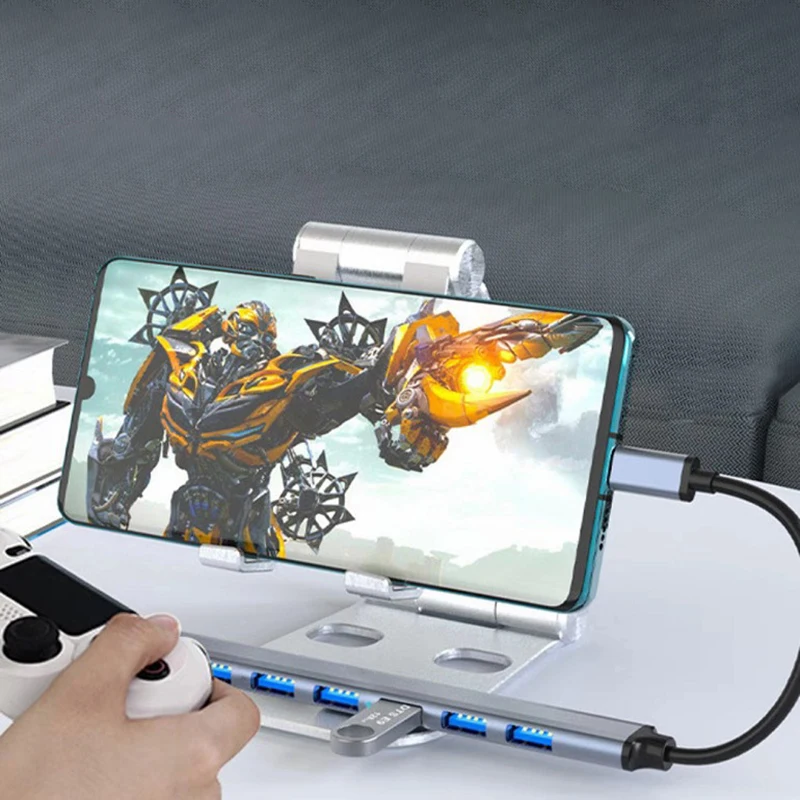 نوع C USB3.0 HUB 7 منافذ كابل يو اس بي الفاصل للكمبيوتر اللوحي لوحة المفاتيح الماوس USB القرص موصل غلاف من الألومنيوم USB تمديد محول