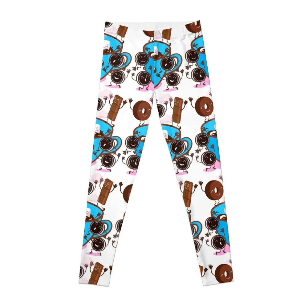 

Cute Hot Chocolate Leggings push up tights for gym's sportswear Women's pants Womens Leggings
