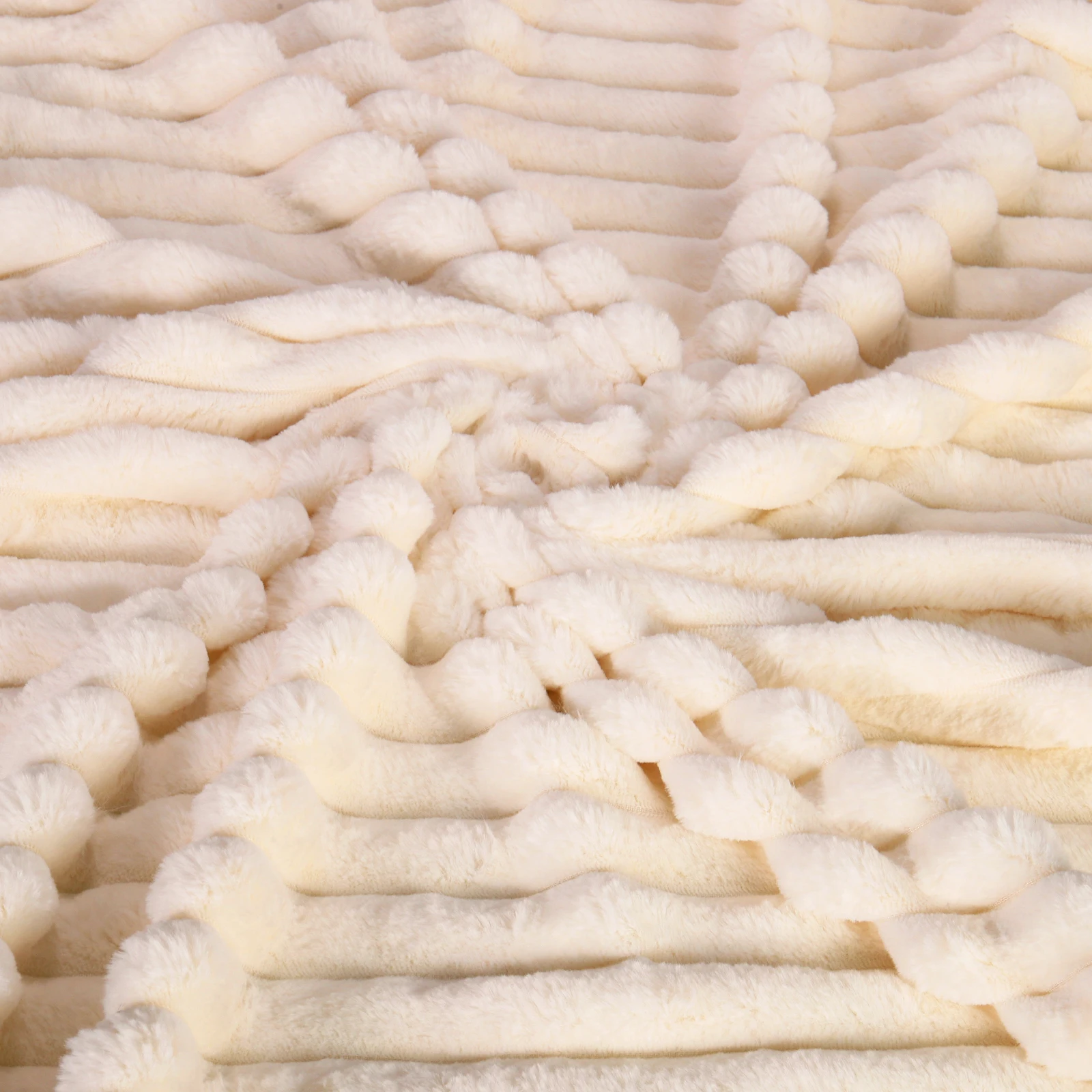 Thicken Winter Throw Blanket Faux Fur Plush Bed Fleece Fluffy Soft Knee Sofa Blanket Double Layer Stitch Bed Blankets