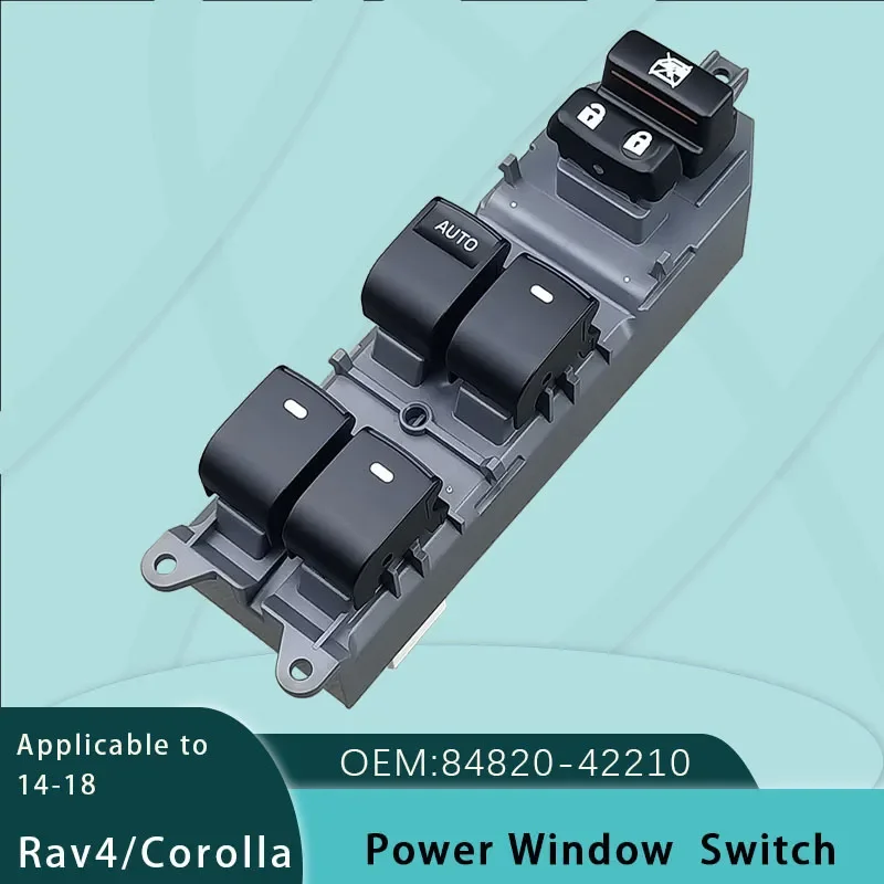 For Toyota RAV4 Corolla Glass Lifter Switch Assembly 84820-42210 With LED Light Window Control Button
