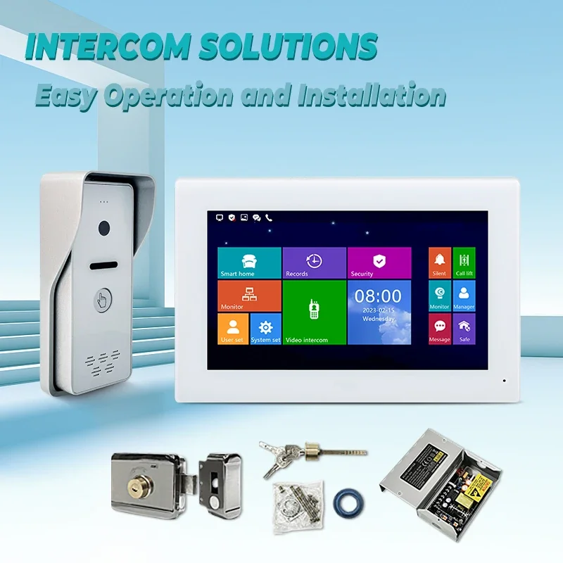 

OEM ODM 2 Ways To Unlock Video POE Intercom System With Door Entry Release For Business