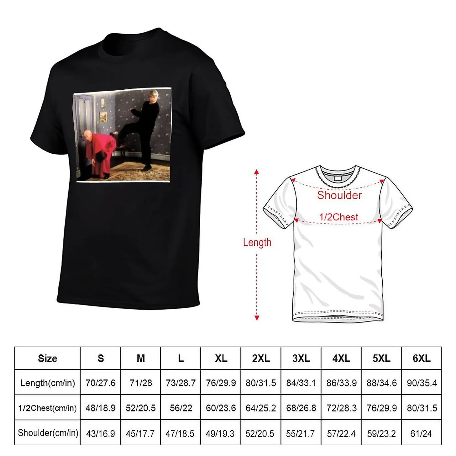 Father Ted - Framed Picture of Bishop Brennan Being Kicked up the Arse T-Shirt High Elasticity Sports Tee Shirt