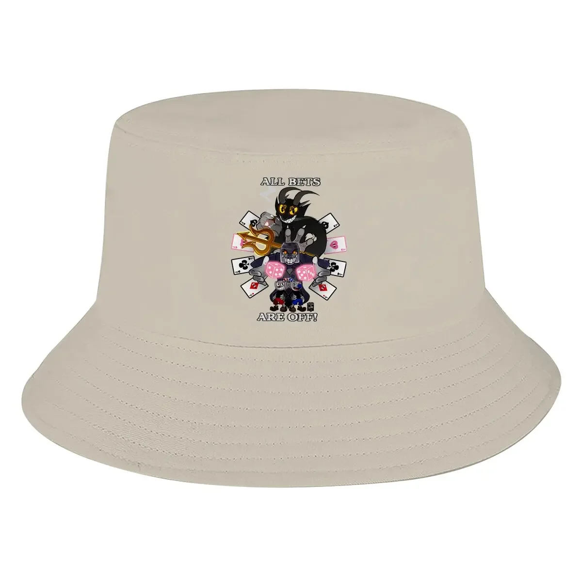 Cuphead Chalice Game Bucket Hat All Bets Are Off Men's Women's Fisherman Cap Hip Hop Beach Sun Fishing Hats