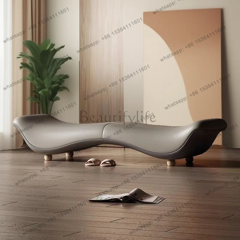 

modern Light Luxury Minimalist Sofa Long Bench Living Room Cloakroom Clothing Store Shoe Bench Couple Fun Bedroom Bed End Bench