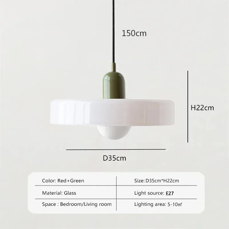 35 cm Nordic Retro Glazen Hanglampen Indoor E27 LED Kroonluchter Woonkamer Eetkamer Slaapkamer Keuken Decoratieve verlichting Groot