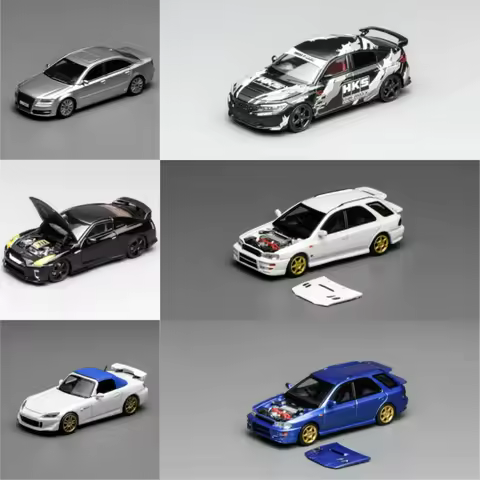 MOTORHELIX 1:64 lmpreza Wagon A8 D3 R35 S2000 Civic TYPE R Diecast Model Car