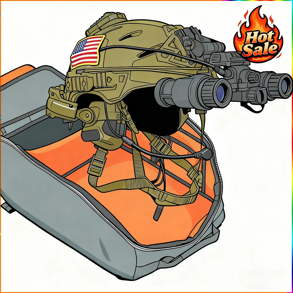 

TW 3.0 Tactical Helmet Complete Set with Bag, Multi-Function Hearing Protection Airsoft Helmet, Outdoor NVG Dummy Model Combat