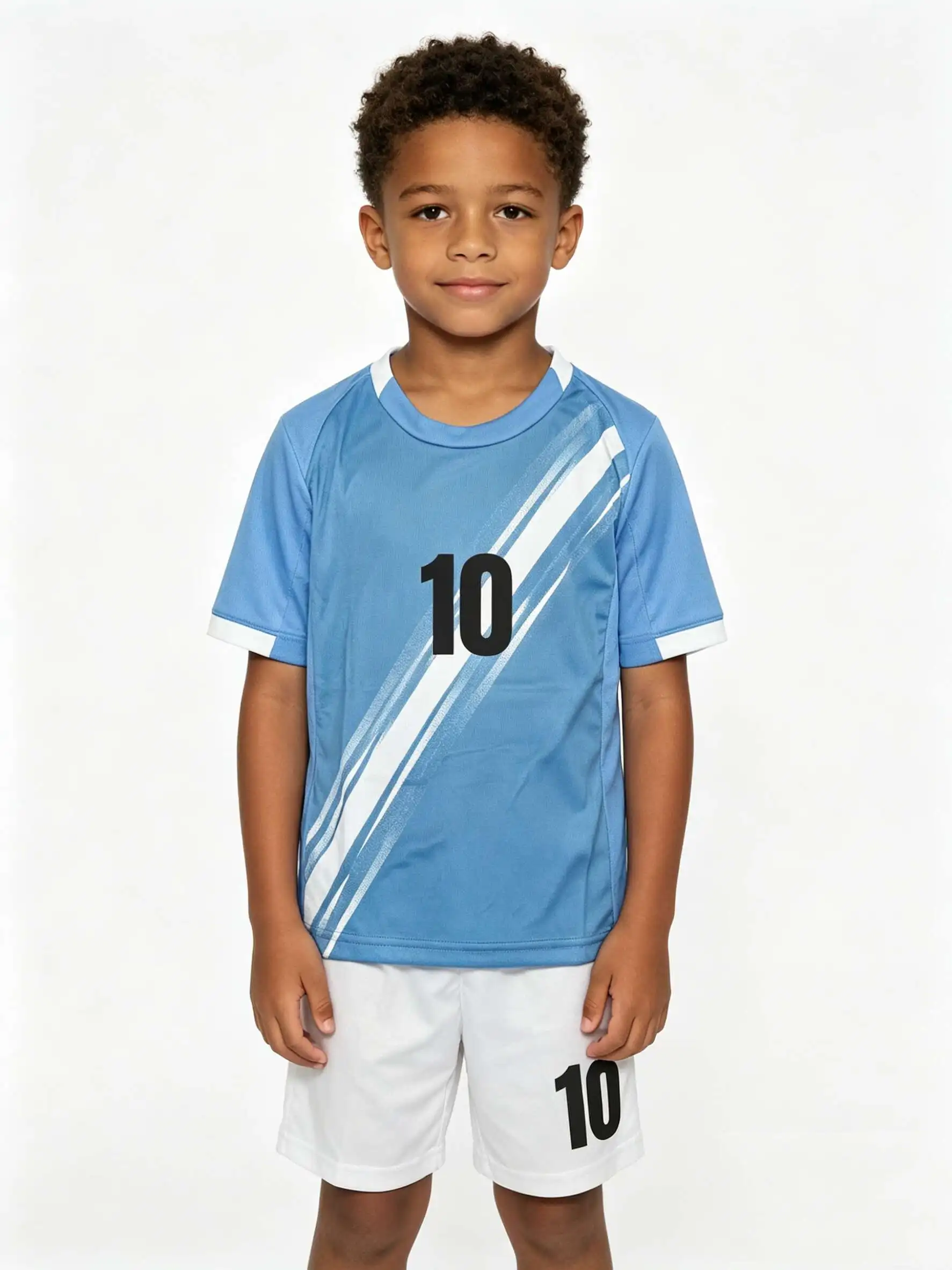 New 26/27 Unisex Blank Soccer 2‑Piece Set, Kids Adults Parent‑Child Kit, Custom No.1 7 8 9 10 for School Outdoor Team Sports