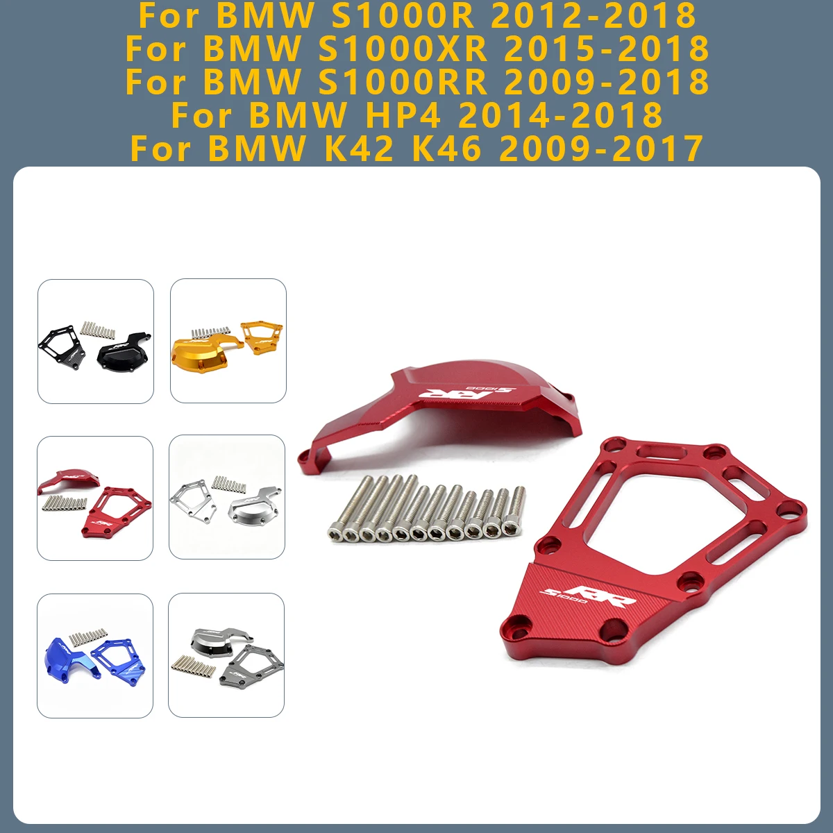 

Motorcycle CNC Engine Stator Starter Cover Frame Slider Protector Part For BMW S1000R S1000XR S1000RR HP4 K42 K46 2018-2009