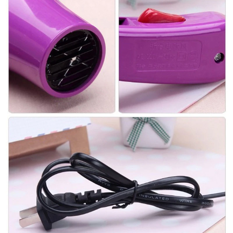 Foldable Portable Mini Hair Blow Dryer 850W Traveller Hair Dryer Compact Blower Power Adapter Converter Voltage Transformer