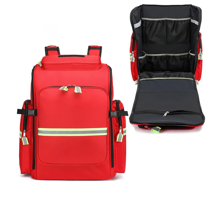 First Aid Kit Empty Emergency Backpack First Responder Trauma Bag Medical Supplies Case for Disaster Relief Field Trips Camping