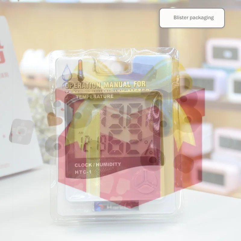 

【HG】LCD Digital Temperature Humidity Meter HTC-1 Home Indoor Outdoor Hygrometer Thermometer Weather Station With Clock