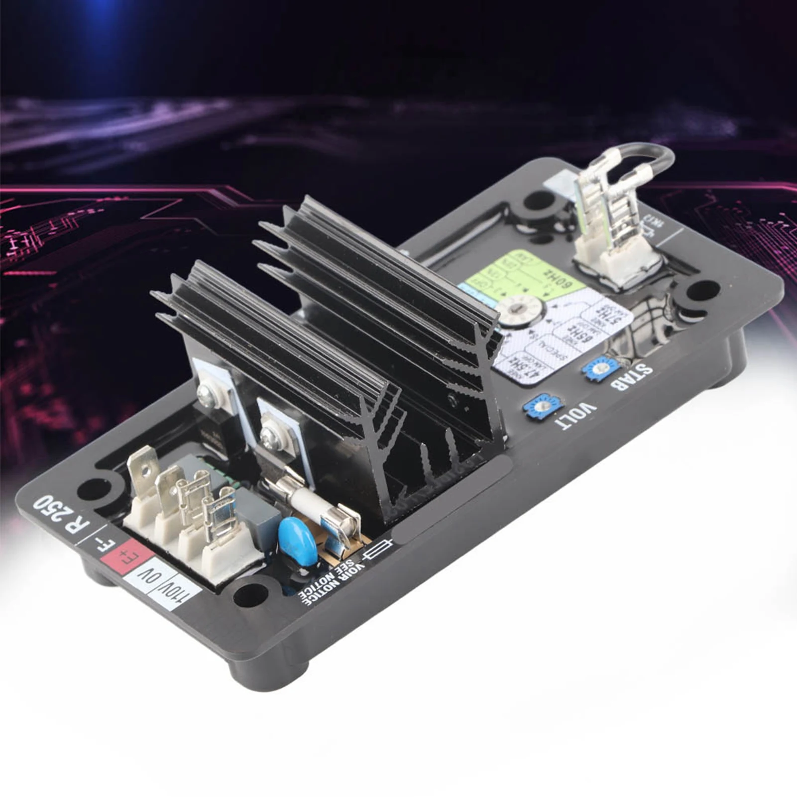 

R250 AVR Автоматический регулятор напряжения Бесщеточная система генерации Набор аксессуаров Автоматический регулятор напряжения Регулятор напряжения