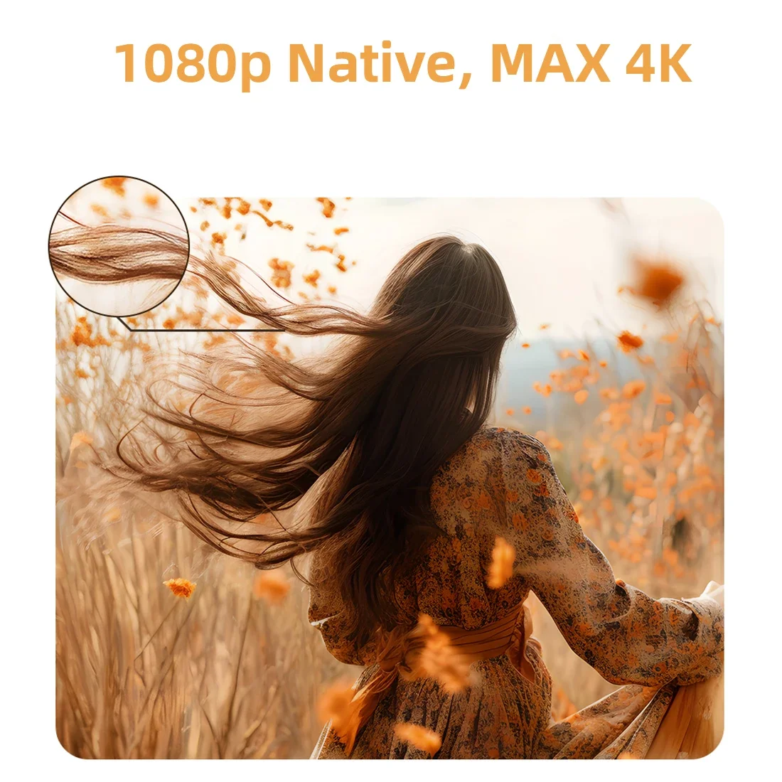 Yinzam S9 DLP Small Home Video Projector, 1080P 3D ToF Battery Proyector with Auto Focus Keystone HDR10+ Beamer for Outdoor