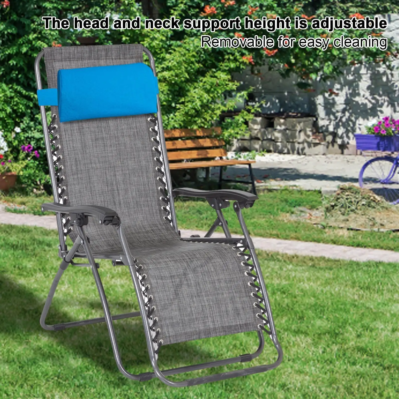Pool Lounge Chair Pillows Ledge Lounger Pillow Universal Height adjustable and detachable lounge chair pillow Rest Pillow