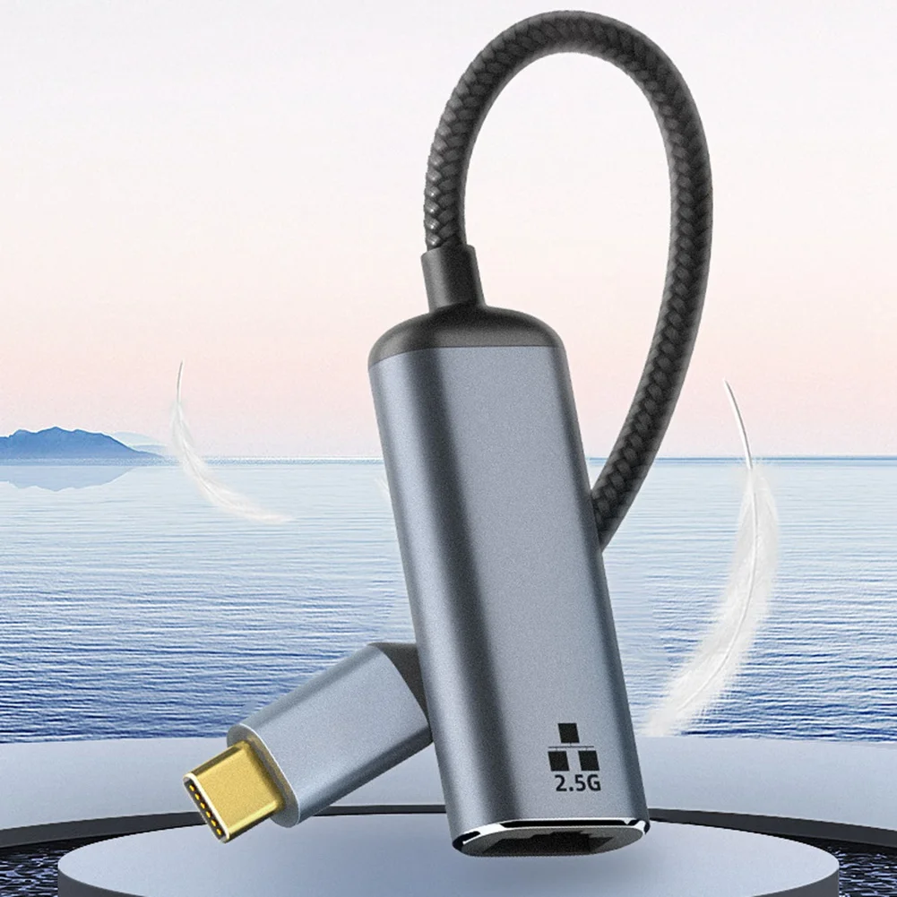 Nieuwe 2500Mbps 2.5G USB C Ethernet Adapter 2.5 Gigabit Type C naar Lan RJ45 Netwerkkaart voor MacBook iPad Pro USB 3.0 Adapter